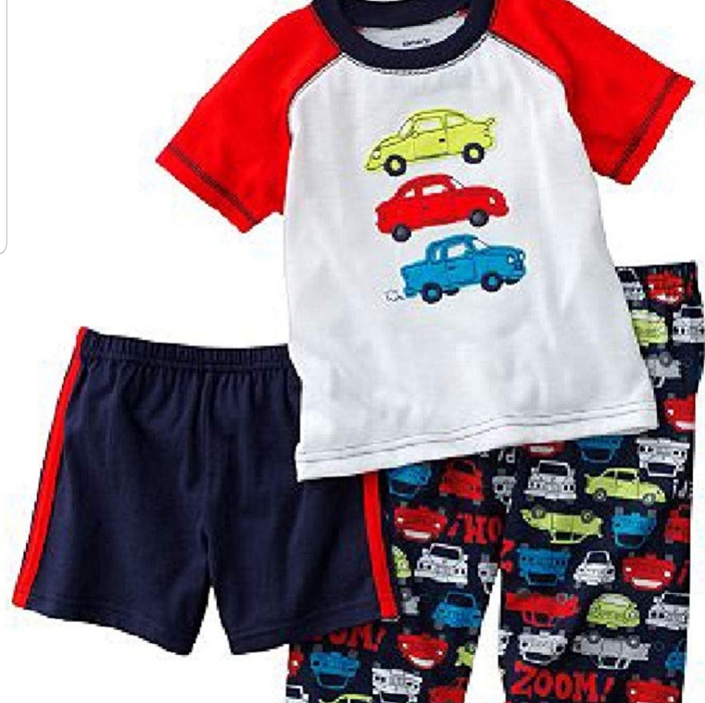 Carter's Three-Piece Cars Pajama Set 18 Months